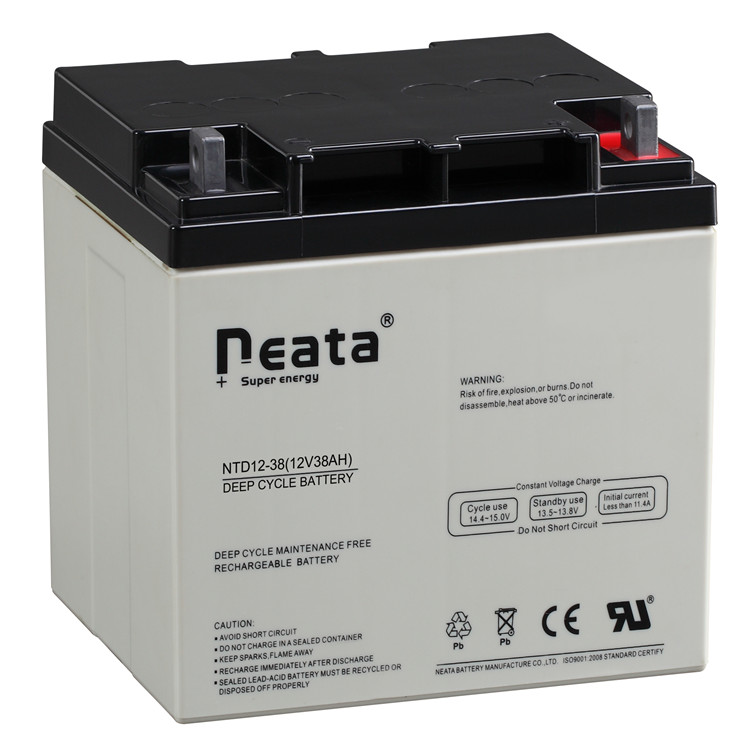 Neata Battery Rechargeable Deep-Cycle UPS AGM Gel Power Lead-Acid Battery 12V 38ah Gel Electric solar street light Battery