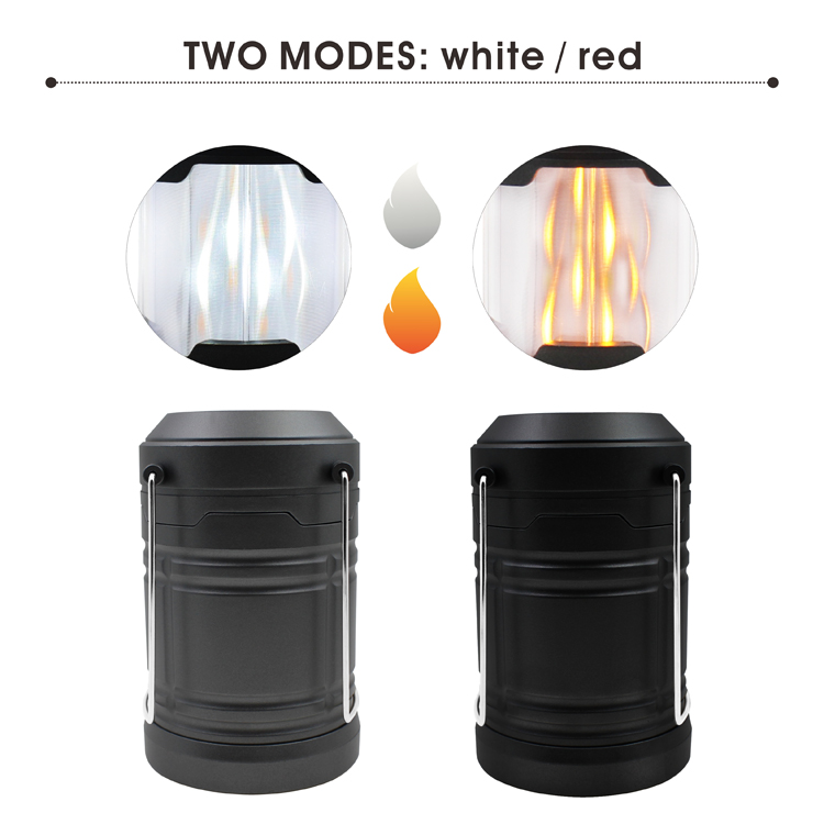 Extendable Two Modes 6W Cob Led Battery Operated Lanterns With Hook