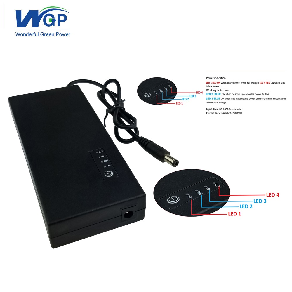 lithium battery powered dc 12V 2A uninterruptible backup power ups system for cctv system camera