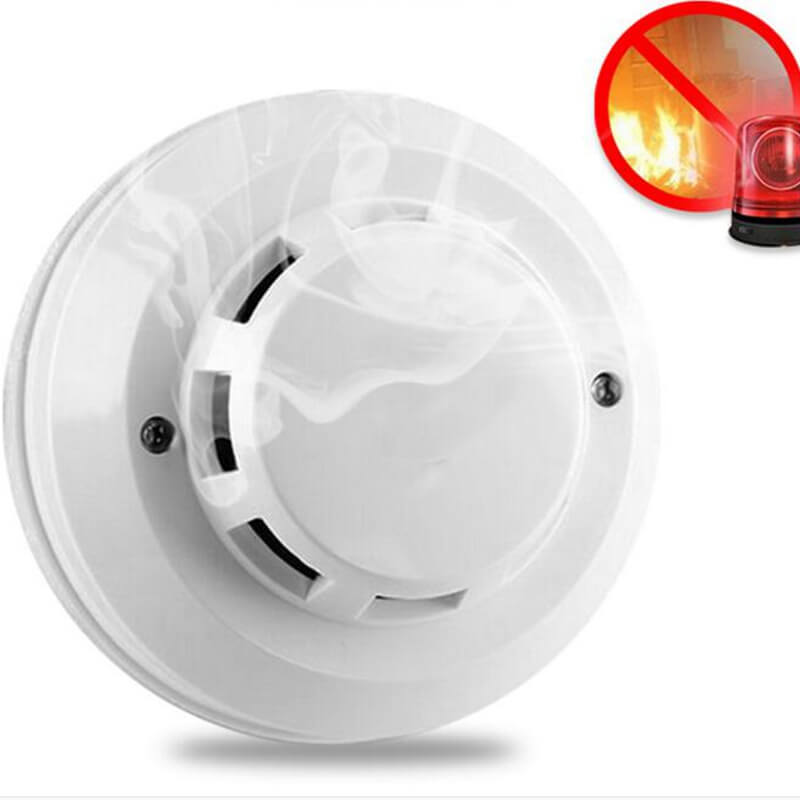 Small smoke alert aspirating automatic smoke detector wired for conventional panel