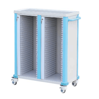 Made in China and factory produced comfortable medical case history trolley