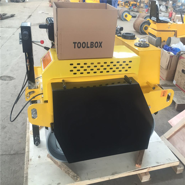 Construction Machinery Equipment Human Steering Double Drum Walk Behind Vibratory Road Roller