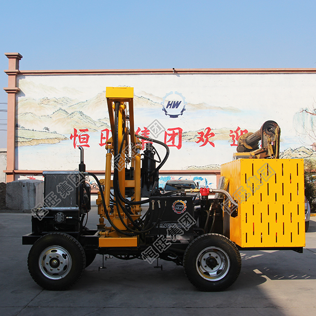 New style two power heads highway guardrail portable pile driver