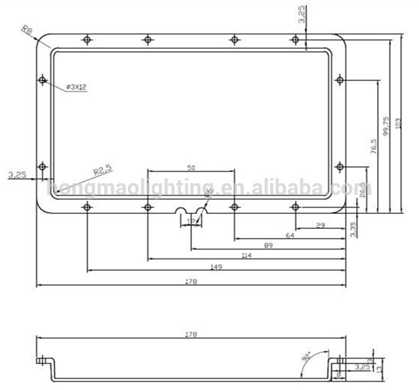 high power module street light cover customized cob cover size 178 103 13