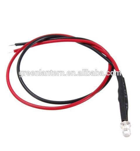 Prewired Led 5MM Pre Wired Led Diode Light Lamp Bulb 20cm Prewired Emitting Diodes DC12V