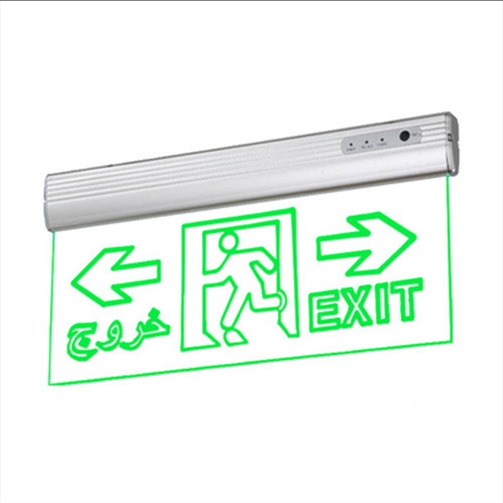 Wholesale universal wall mounted symbol led emergency lights  exit sign light with running man emergency exit sign