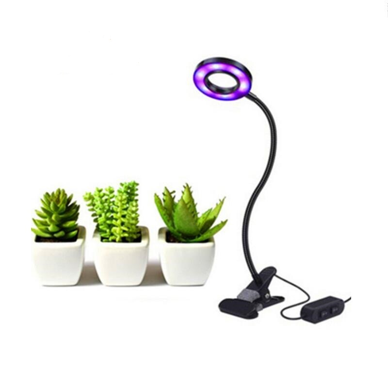 Accelerate Garden Vegetable Flowers Potted Plants Growth 10W LED Grow Lamp 3 Mode Dimmable High Bright Holder Clip Plant Light