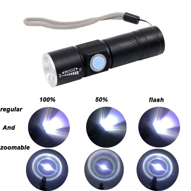 Super bright magnetic USB torch work light led flashlight