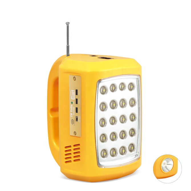 Solar power LED emergency lights with FM Radio (QM830A )