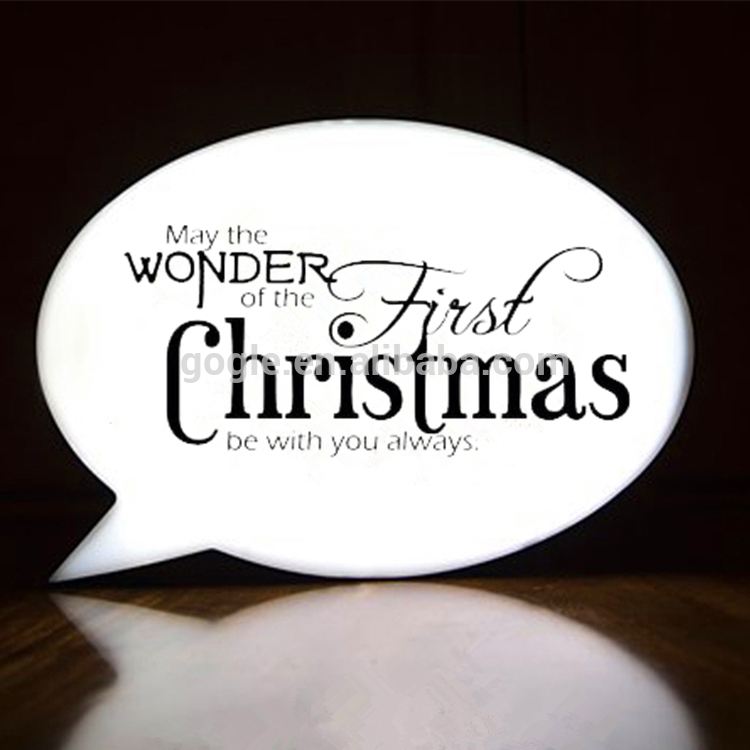 A4 Size Speech bubble led light box with three color erasable pens writing