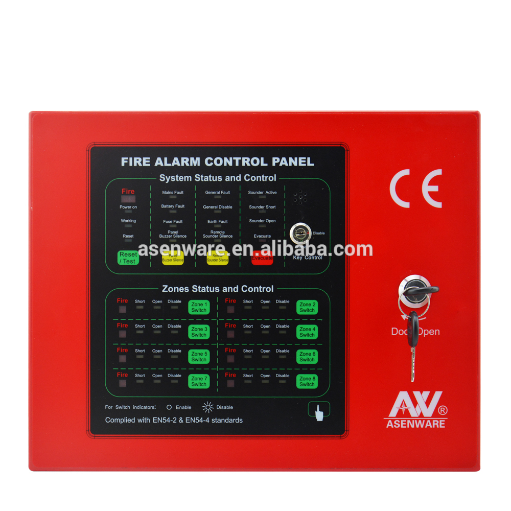 8 zone African-installed GSM Conventional Fire Alarm FM200 Control System