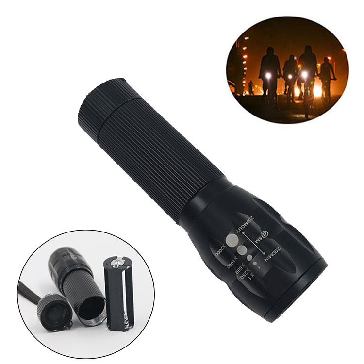 Zoomable LED Flashlight Mini Waterproof Hand Torch Lamp