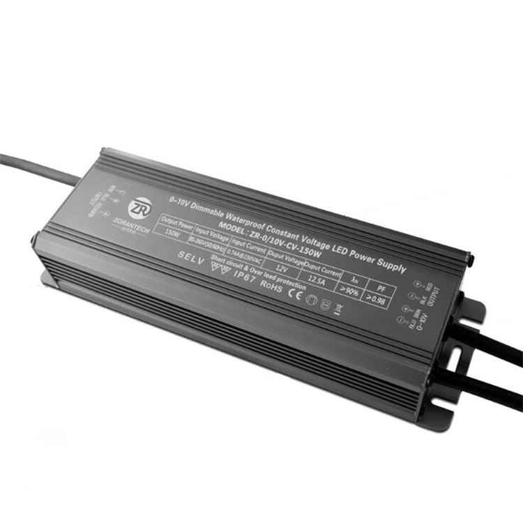 LED 150W 0-10V Dimming Drive Power Supply DC 12V External Constant Voltage  Dimmable Waterproof Driver for Light Box