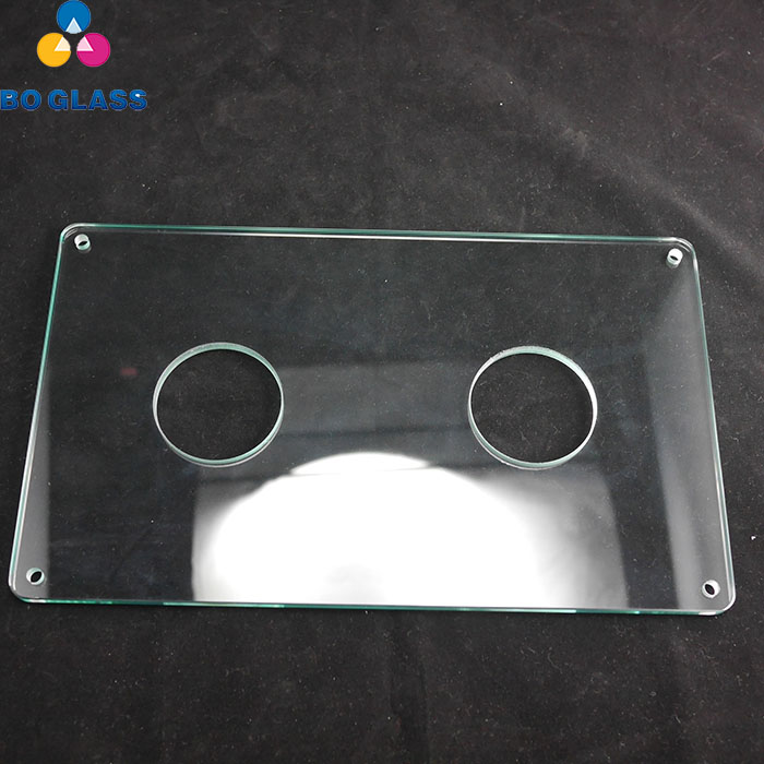 Customized Diameter Low Iron Led Light Tempered Glass Panel Sheet