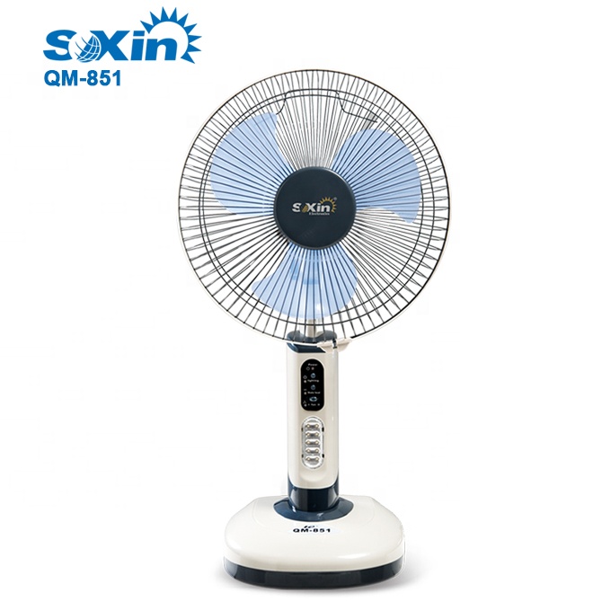 AC/DC 16 inch solar rechargeable fan with light(QM859)