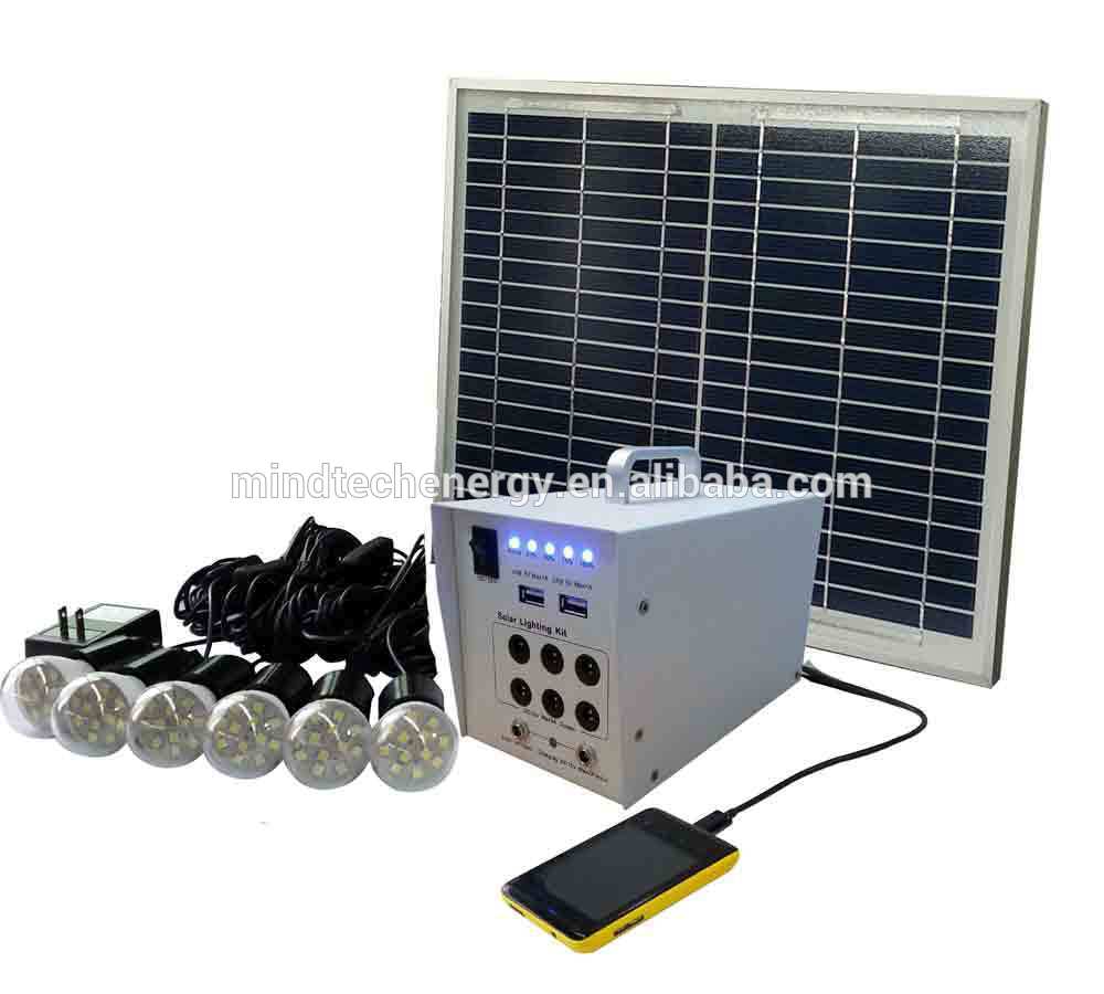 Portable solar mini power lighting system