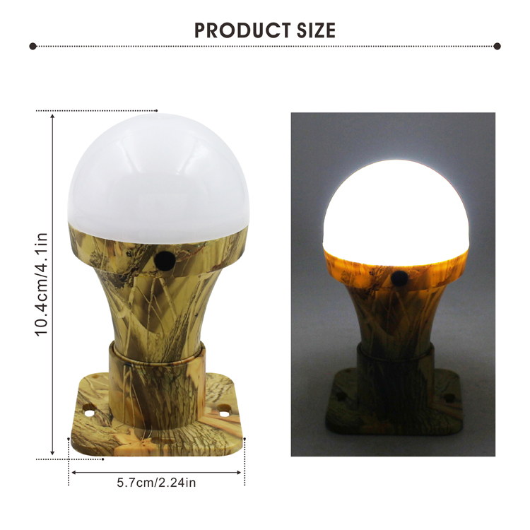 camo portable led cob emergency bulb lamp light with magnet wireless bulb light