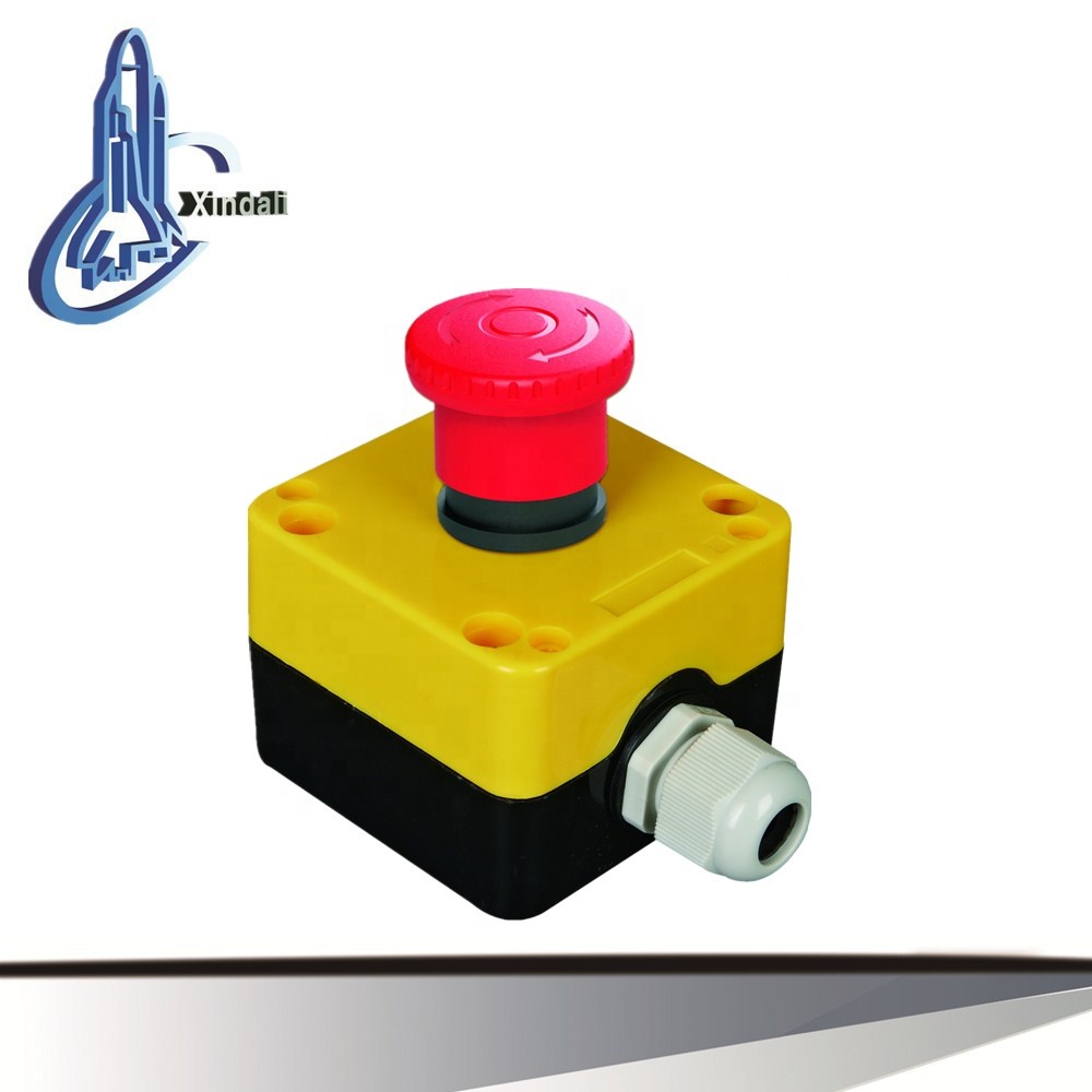 XDL722-JB174P IP67 E-Stop mushroom head button with protect circle emergency stop switch box