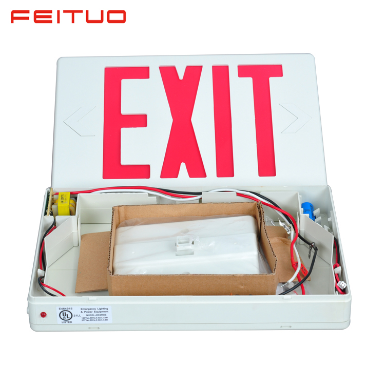 Red green rechargeable emergency exit sign