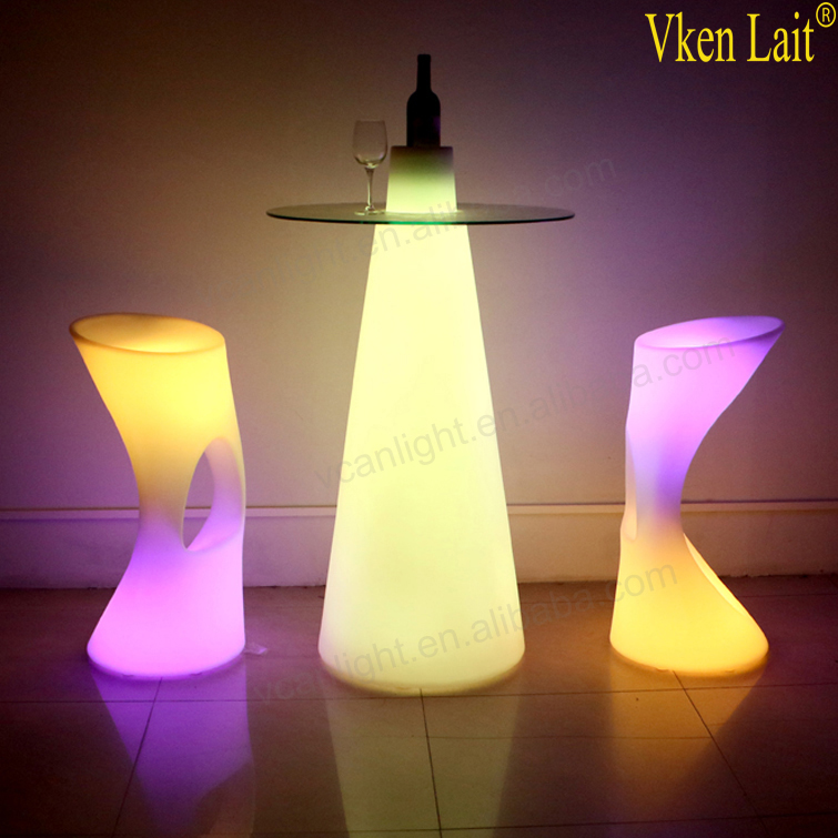 rgb 16 colors lighted cocktail tables with remote control