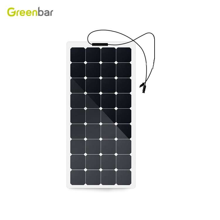 Wholesale Sunpower Solar Cell Yacht And RV 18V 120W Semi Flexible Solar Panel MC4 Output