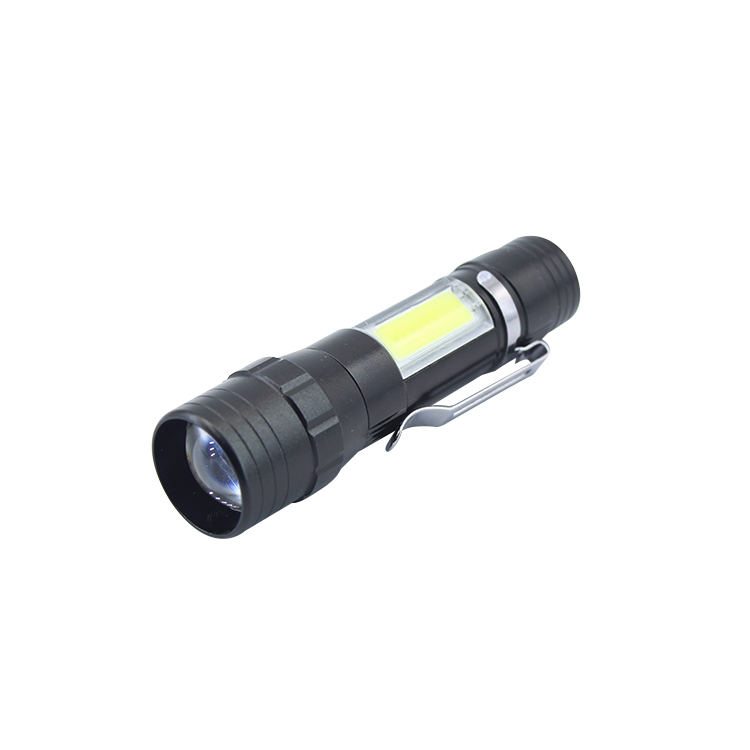 Mini COB Portable Tactical Aluminum With Zoom LED flashlight With USB Charger