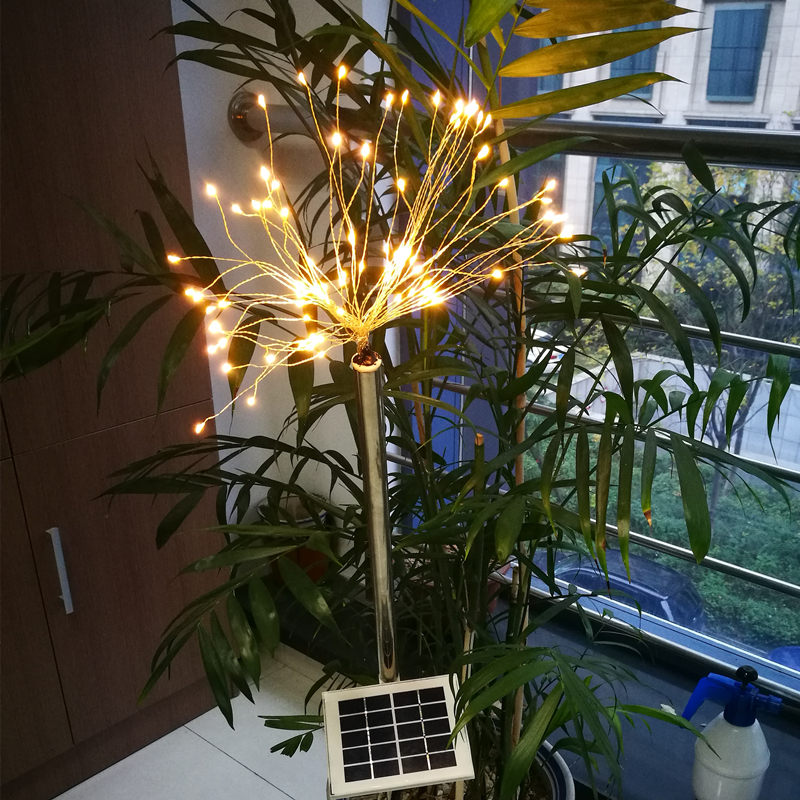 4PC AA Battery Operated Decorative led copper string light with100 leds Firework  Bouquet Shape LED String Lights