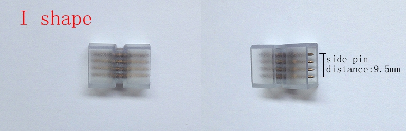 4 pin L T Shape Corner Middle Connector with Copper Needle Plug for 110V 220V LED Strip SMD 5050 3528 RGB strips