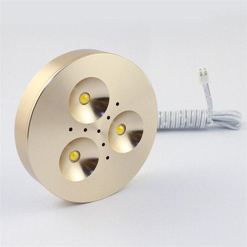 4x2W Dimmable LED Puck Light for cabinet or display box AC85-265V