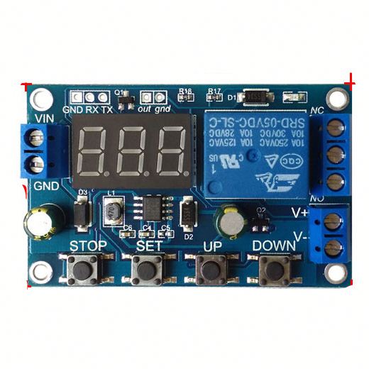 Battery charge and discharge protector module 12V48V undervoltage and overvoltage relay protection switch timing