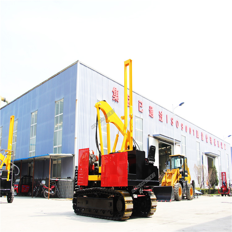 Crawler type guardrail post pile driver post ramming pile machine crawler piling rigs agent
