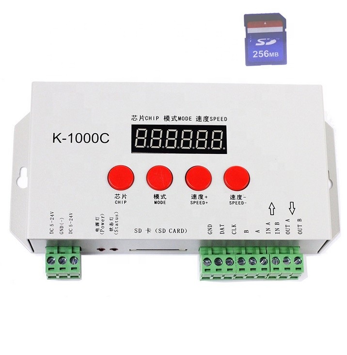 Digital LED Controller WS2811 WS2812B SK6812 programmable led pixel controller 2048 pixels k-1000c
