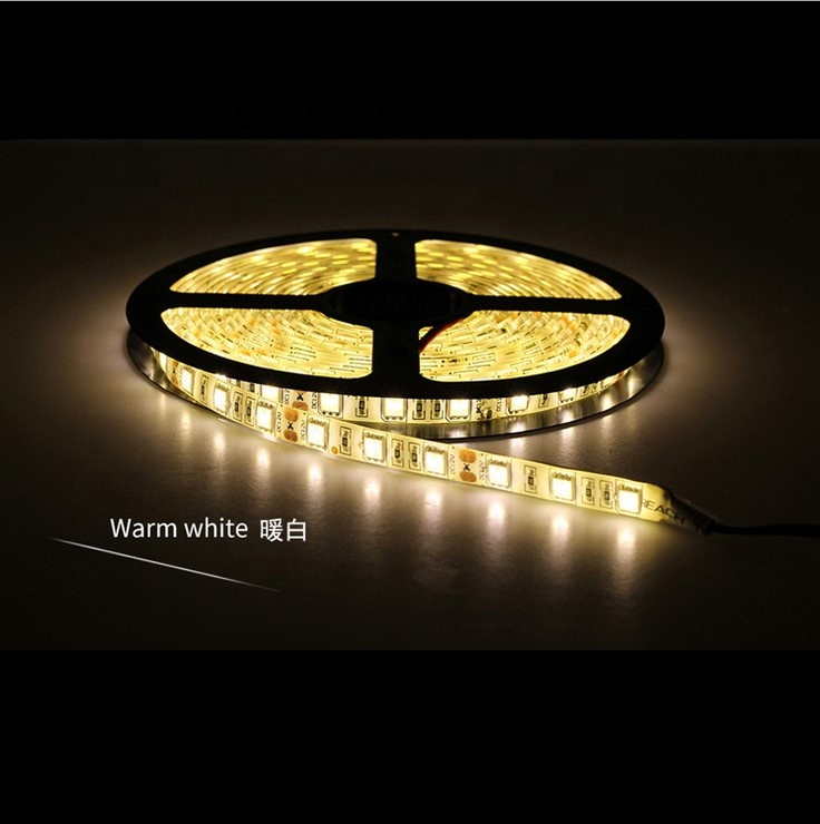 4wires DC12V indoor lighting ip20 5050 rgb led strip with factory price