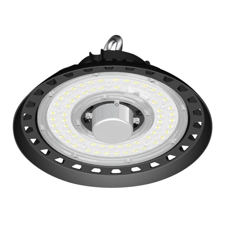 led warehouse factory light 130lm/w Black Microwave induction 100W LED high bay light