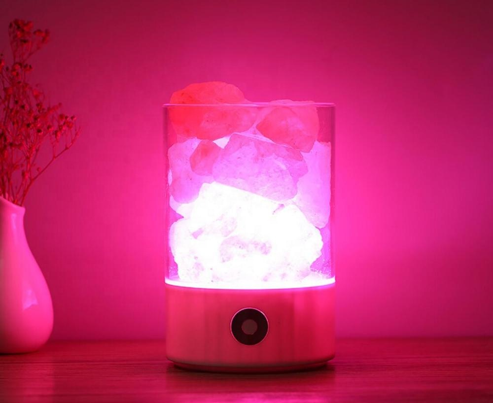 7 Color Changing Pure Natural Himalayan Salt Atmosphere Light, Home Decoration with USB