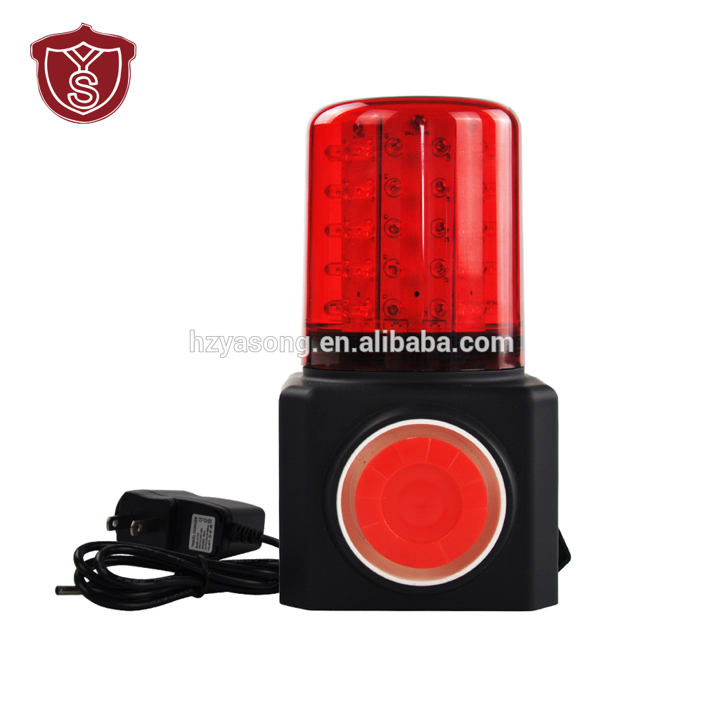 YS-5209 Red LED flashing alarm beacon warning light with siren horn