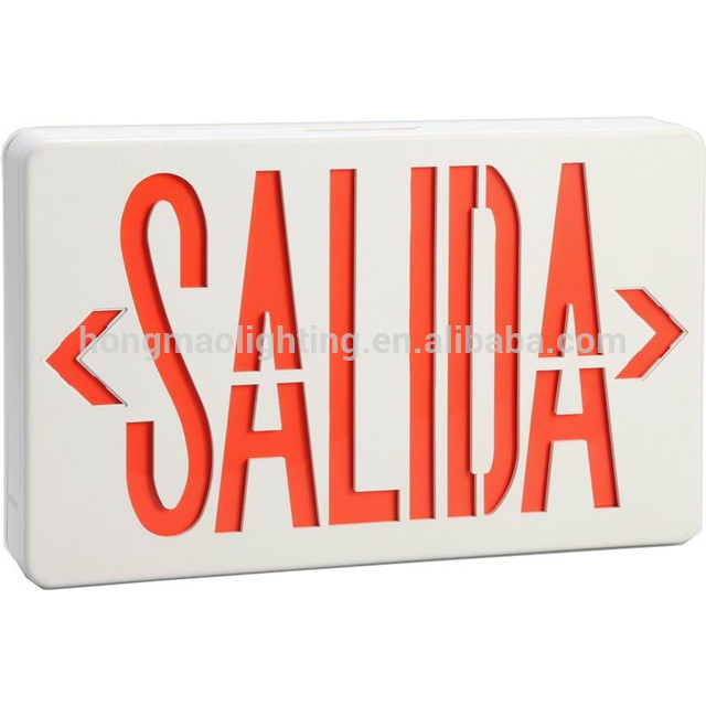 USA market Red or Green Letters Emergency Plastic LED Exit Sign
