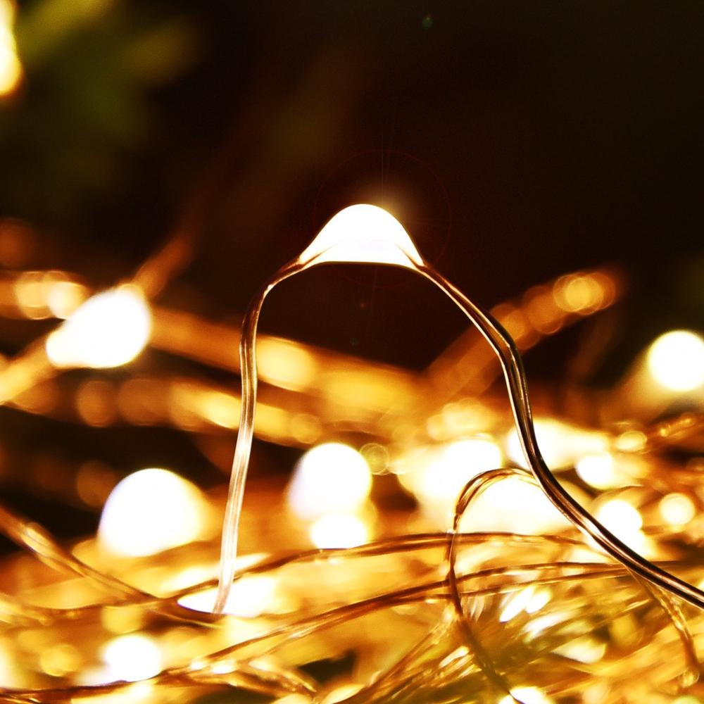 33FT 100Leds Copper Wire  LED String Lights Christmas  Starry Fairy Lights with  Adapter and Remote Control