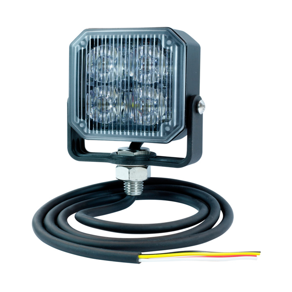 Square Post Mount LED Strobe Light, 12V-24V Four LED 3W/5W LED for Motorcycle Light