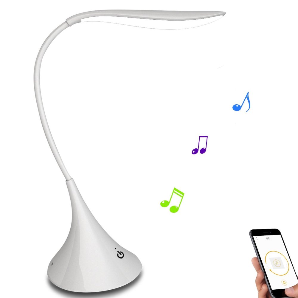 Usb port touch sensor led blue tooth desk lamp with smart music mini speaker for IOS/Andriod device app