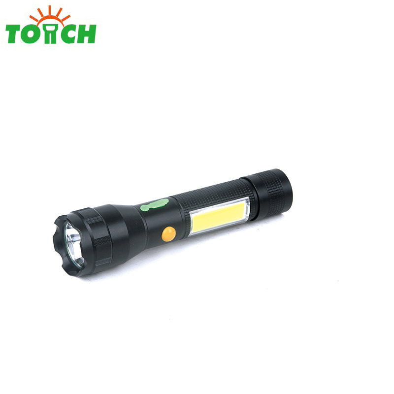 2019 best tactical T6 + COB flashlight manufacturer mini tactical hand lamps and lanterns with magnet