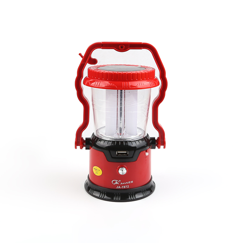 ABS plastic led torch ,solar led rechargeable lantern JA-1972B