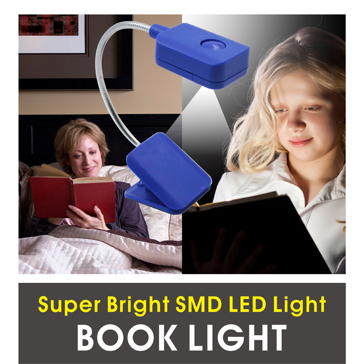 creative clip on reading LED book light lamp for night study