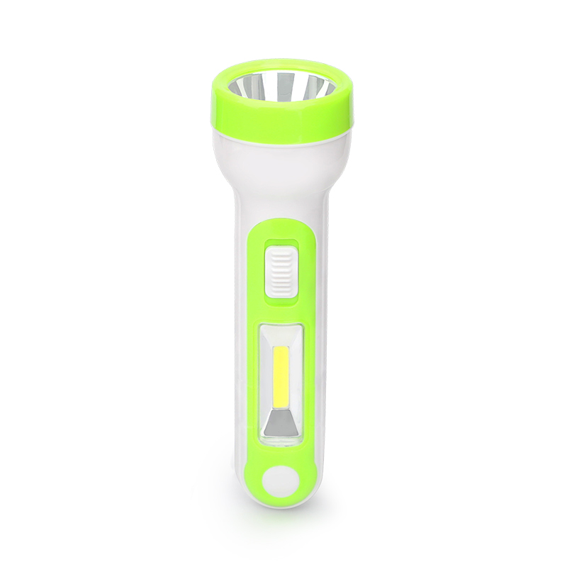 USB rechargeable flashlight LED recharge torch light with 2 side lighting