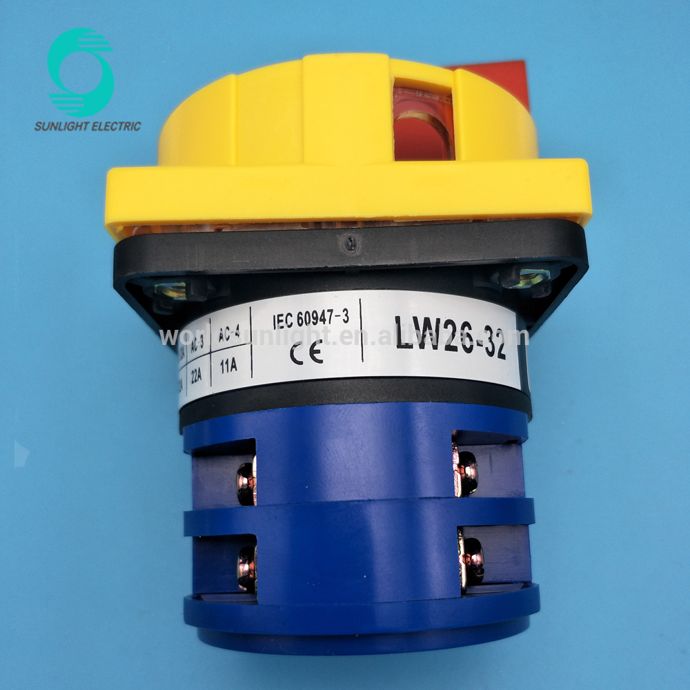 LW26-32GS ON-OFF 2 pole 32A 690V Safety manual changeover Rotary Cam Switch with padlock