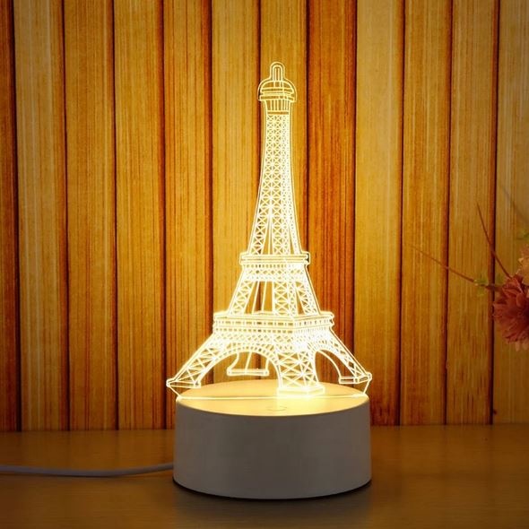 Hot sale acrylic plate 3D Led table lamp 3D led night Light, 3d illusion night light lamp