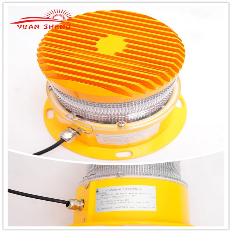 Mast Pole,Transmission Towers,Chimney,Tower Crane GPS ICAO Red and White Type AB Medium Intensity LED Obstruction light price