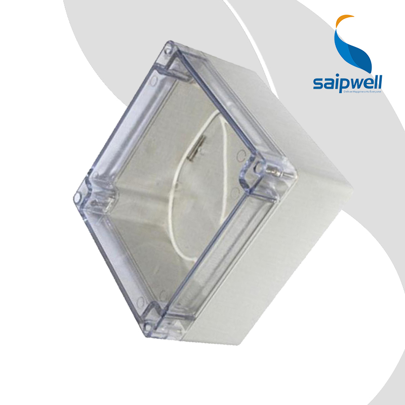 SAIP/SAIPWELL 120*120*90mm High Quality Transparent Customized Panel Mounted Enclosure