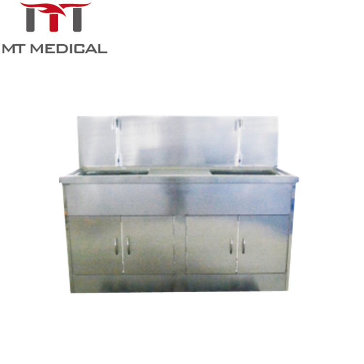 Medical Surgical Scrub Sink with Sensor Taps Stainless Steel Washing Trough for Hospital Use