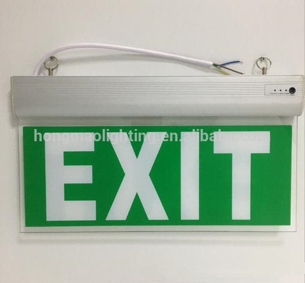 2016 HONGMAO Newest Painted Rechargeable Acrylic LED Exit Light